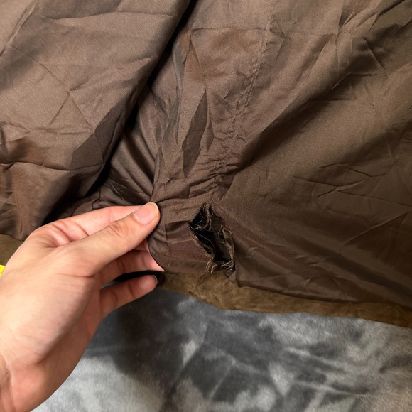 Brooks Brothers 346 Full Zip Leather Jacket Size X-Large Long Sleeve Collard - Picture 7 of 8